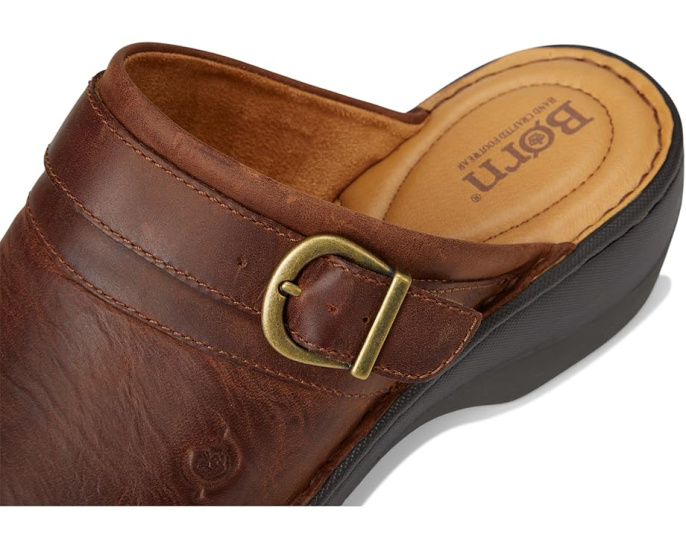 Clogs Born Avoca из премиальной кожи с декоративной пряжкой