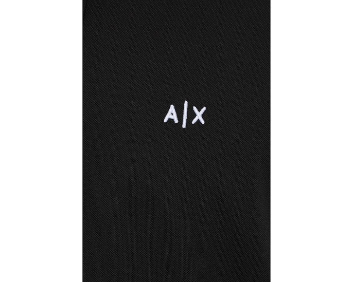 Поло с двойной отделкой Armani Exchange черное
