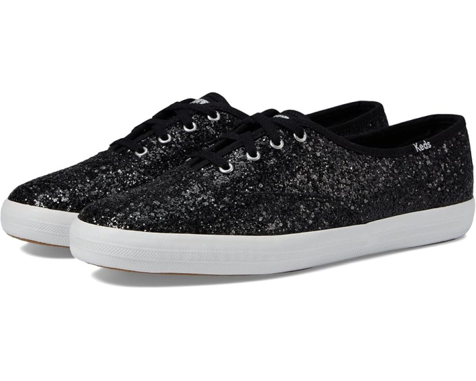 Кроссовки Keds Champion Glitter Lace Up с блестящим верхом и стелькой Softerra