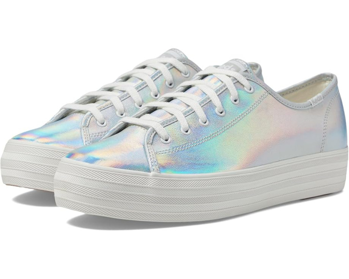 Кроссовки Keds Triple Kick Leather на платформе с кожаным верхом