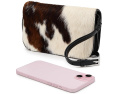 Клатч-кроссбоди AllSaints Maeve Cow из кожи с принтом под змею