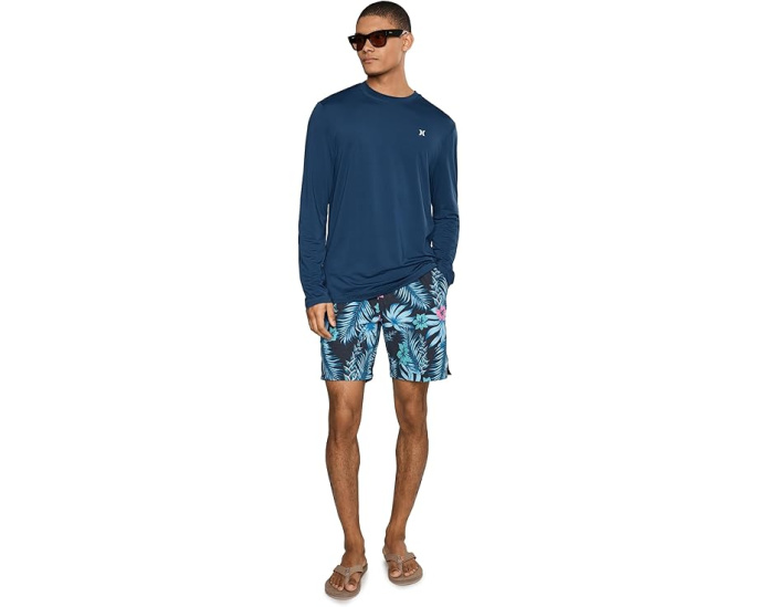 Плавки Hurley Floral Volley с цветочным принтом и защитой UPF 50+