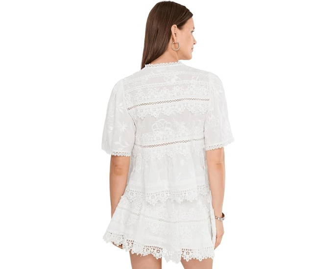 Топ Lillith AllSaints с круглым вырезом и пеплумом