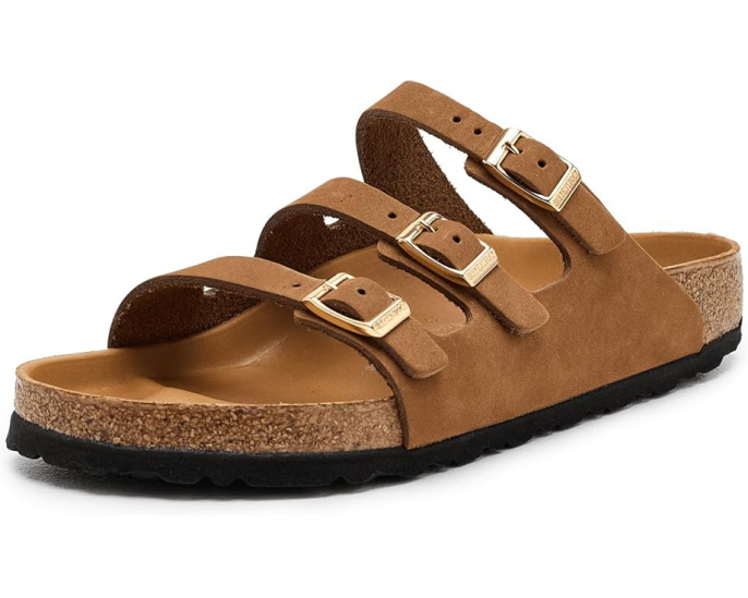 Сандалии Birkenstock Florida из нубука с пробковой стелькой