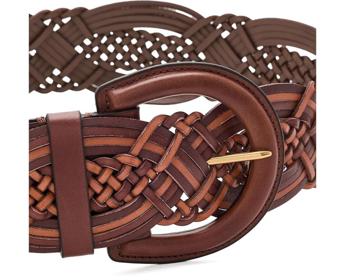 Braided Vachetta Leather Wide Belt Широкий плетеный ремень Lauren Ralph Lauren