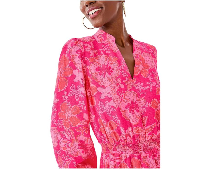 Платье Axton с воротником стойкой и присборенной талией Lilly Pulitzer