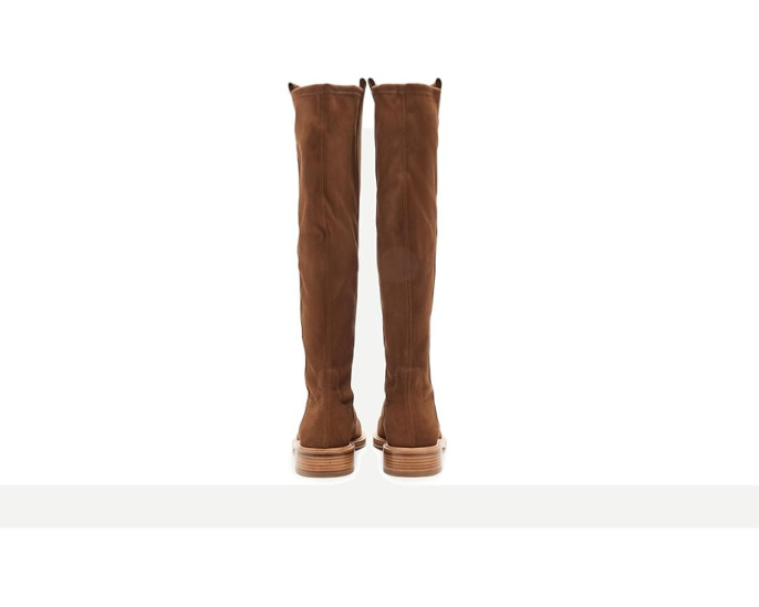 Ботинки Stuart Weitzman 5050 Gisele до колена из замши с эластичной вставкой