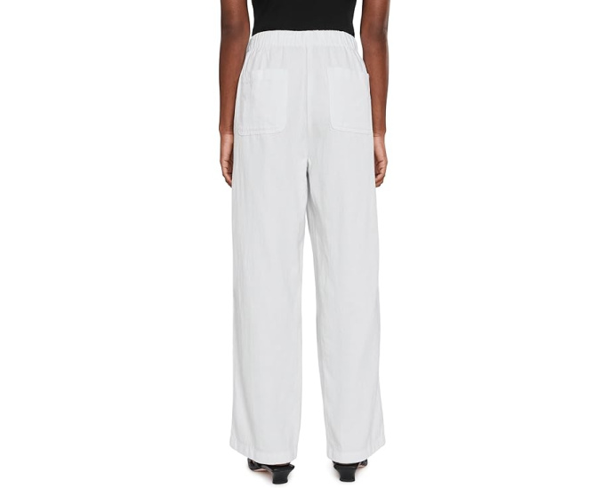 Eileen Fisher прямые брюки Slubby из органического хлопка и льна белые