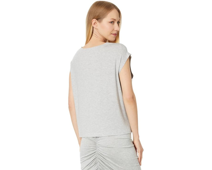Norma Kamali Sleeveless Boyfriend Cropped Crewneck топ