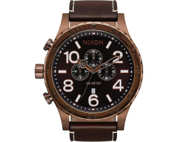Nixon 51-30 Chrono Leather мужские часы из натуральной кожи