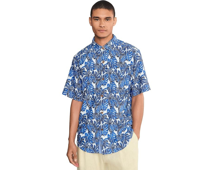Рубашка Tommy Bahama Coastal Ease Pina Party с принтом и коротким рукавом