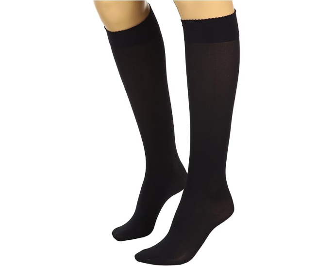 Гольфы Wolford Velvet De Luxe 50 с бархатистой текстурой и фигурной резинкой