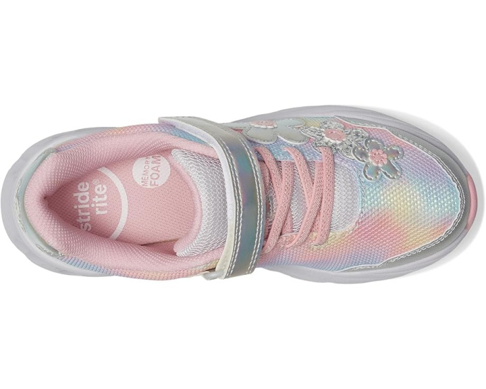 Кроссовки Stride Rite SR Lighted Glimmer 2.0 для детей с подсветкой и радужным дизайном