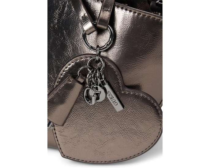 Мини-сумка GUESS Bolena с металлическим блеском и съемным ремнем