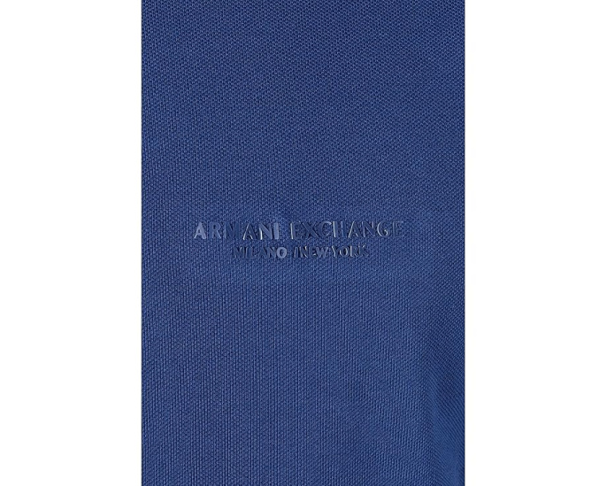 Поло Armani Exchange из хлопка пике в свободном крое regular с коротким рукавом