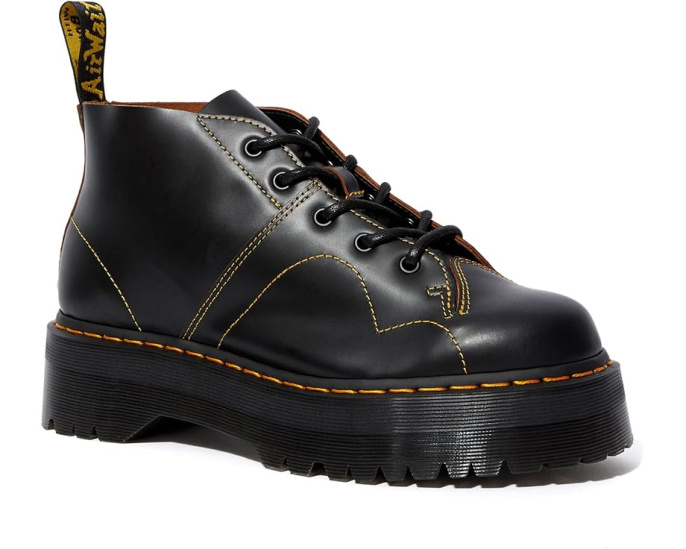 Ботинки Dr. Martens Church Quad на платформе с кожаным верхом