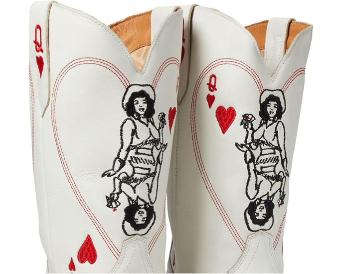 Ботинки Dingo Queen A Hearts с острым носком и ковбойским каблуком