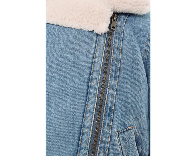 Джинсовая косуха Levi's с подкладкой Sherpa в стиле мотокуртки