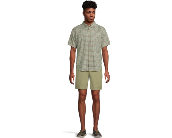 L.L.Bean Рубашка из смесового хлопка и конопли Stonecoast в клетку