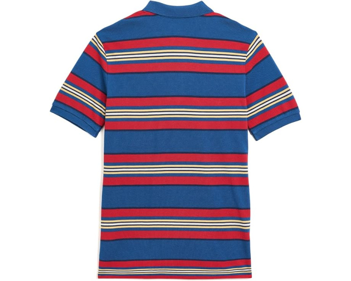 Striped Cotton Mesh Polo Shirt (Big Kid)