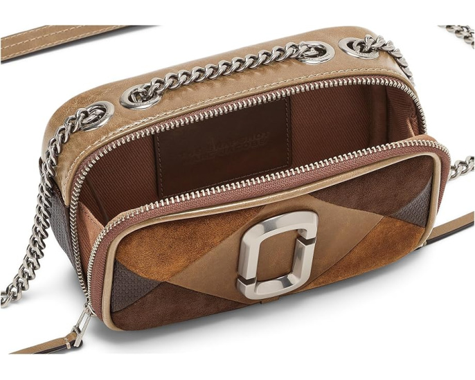 Сумка Marc Jacobs The Suede Patchwork Softshot через плечо в стиле пэчворк