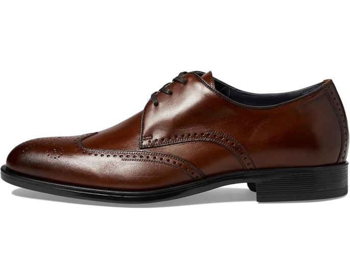 Оксфорды Johnston & Murphy Flynch Wing Tip из кожи со стеганым носком