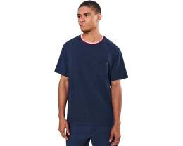 Contrast Neck Pajama Top