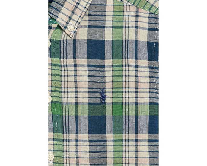 Рубашка хлопковая в клетку Polo Ralph Lauren Plaid Cotton Shirt белая для малышей и детей младшего возраста