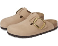 Клоги Birkenstock Boston Big Buckle из нубука с пробковой стелькой