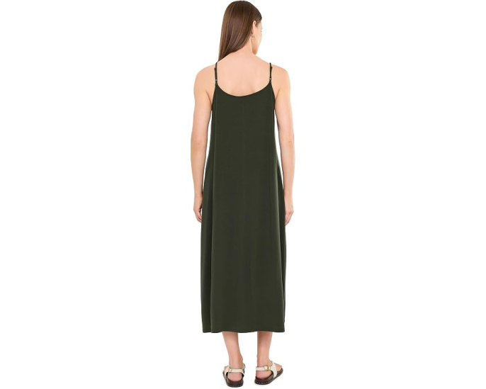 Eileen Fisher платье-комбинация Fine Stretch Jersey с миди-длиной