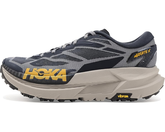 Трейловые кроссовки Hoka Mafate X с карбоновой пластиной и подошвой Vibram Megagrip
