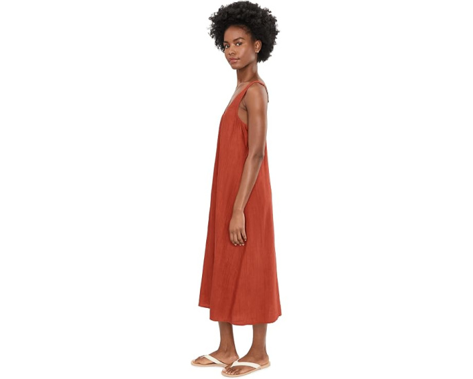 Платье Natori Terra Foil Crinkle Scoop Neck из фольгированной ткани