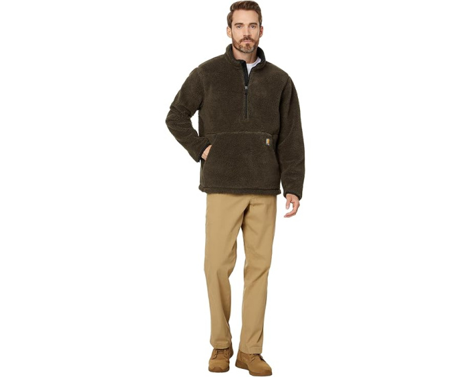 Худи Carhartt Loose Fit Fleece с флисом и четвертной молнией