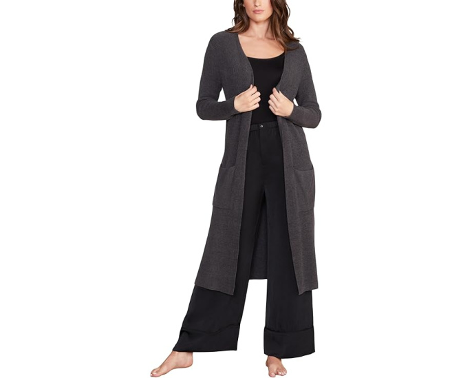 Длинный кардиган Barefoot Dreams CozyChic Ultra Lite с ребристой вязкой
