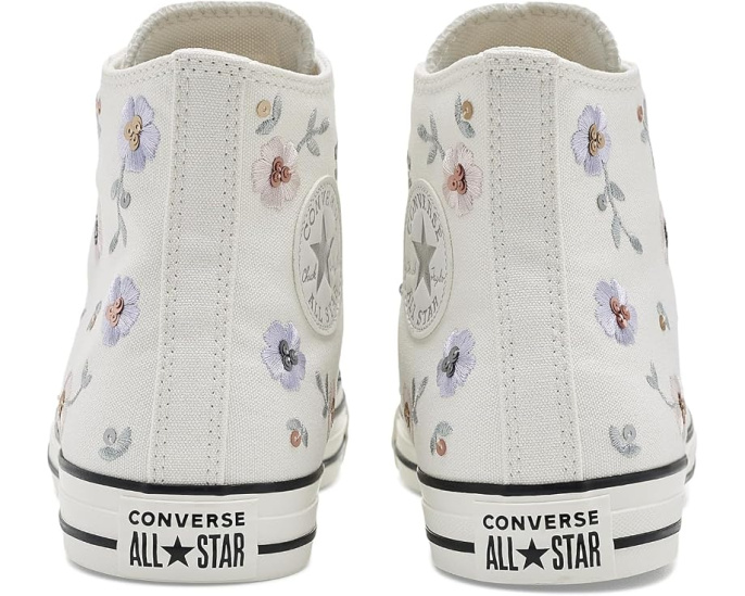 Кеды Converse Chuck Taylor All Star Sequin Flowers высокие с пайетками