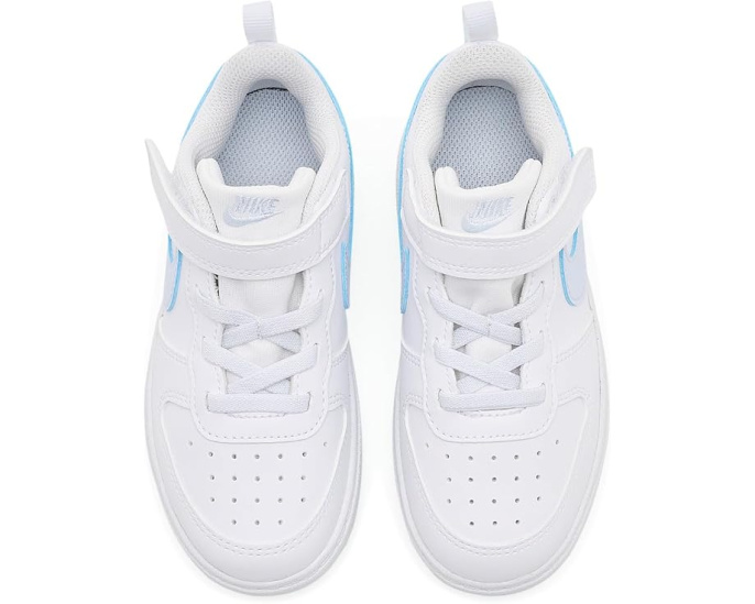 Кроссовки Nike Court Borough Low Fade для малышей White и Arctic Green