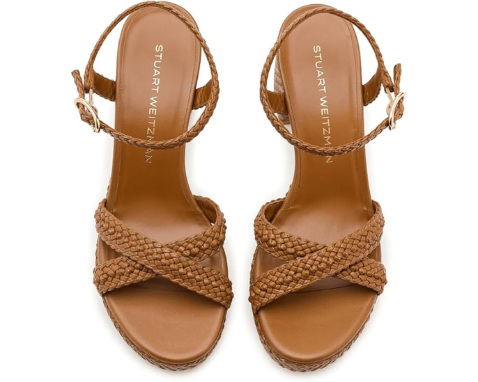 Сандалии Stuart Weitzman Dayna Woven Platform с переплетенными ремнями