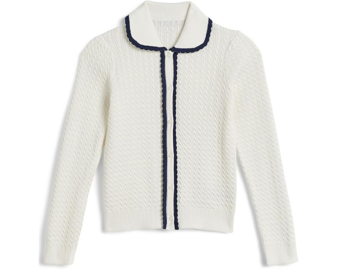 Tipped Pointelle Cardigan (Toddler/Little Kid/Big Kid)