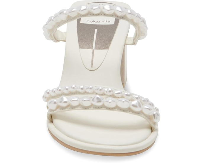 Босоножки Dolce Vita Tinker Pearl-127 на каблуке с жемчужным декором