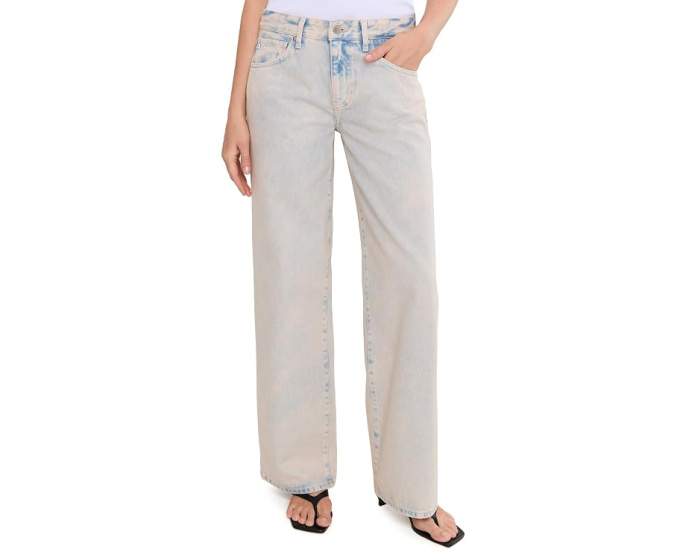 Джинсы AG Jeans Adria с низкой посадкой и широкими штанинами в оттенке Mojave Pink