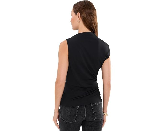 Топ Lauren Ralph Lauren Shirred Stretch Jersey Mock Neck с имитацией воротника