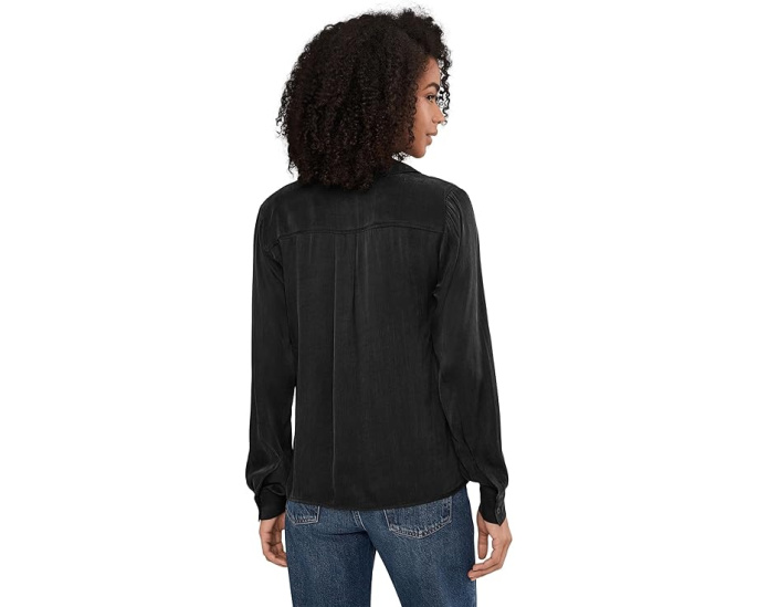 Блуза Serena Satin Button Down из атласа Splendid черного цвета