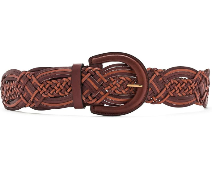 Braided Vachetta Leather Wide Belt Широкий плетеный ремень Lauren Ralph Lauren