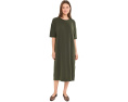 Платье Eileen Fisher миди из махры с воротником-хомутом