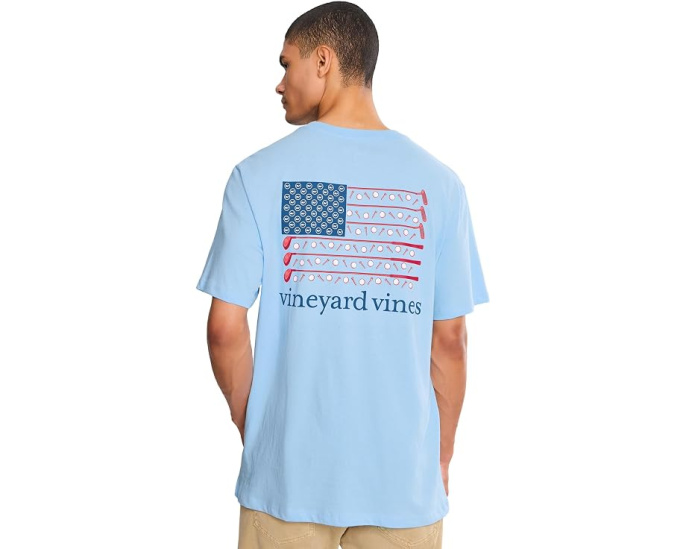 Футболка Vineyard Vines с принтом флагов для гольфа