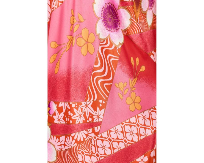 Платье Natori Magnolia Printed Satin Gown из атласа с принтом магнолии