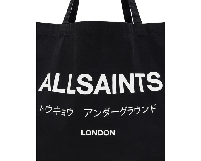 Сумка-тоут AllSaints Underground из хлопка