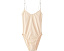Camisole Leotard with Clear Transition Straps, Nude, Large