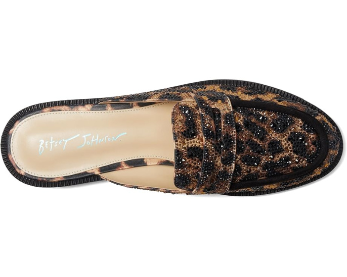 Мюли Blue by Betsey Johnson Liona с кристаллами и принтом под животное