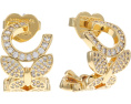 Серьги Lucky Charm Huggies от Kate Spade с кристаллами и золотом